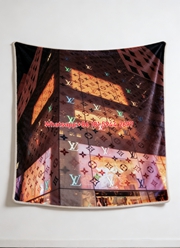 LV Building Facade Flannel Throw Blanket 449